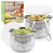 7Penn Cocktail Shrimp Serving Dish with Ice Chamber 2pk - 20oz Stainless Bowl